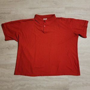Vintage Blank Red Polo Angelica Made in USA Mens XXL Single Stitched